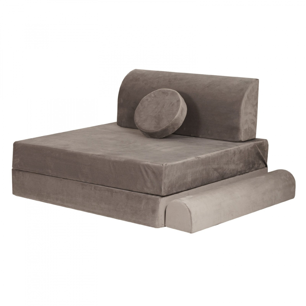 Canapea Modulară MeowBaby Velvet Gri - imagine 6