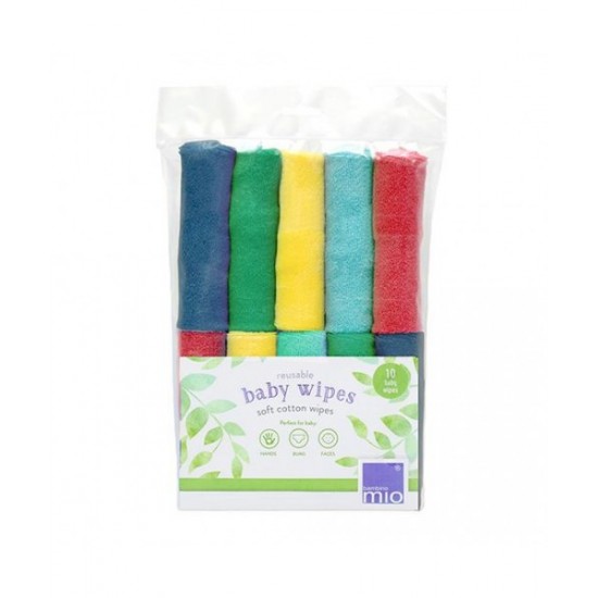 Set 10 servetele Bambino Mio Rainbow, Muselină Moale