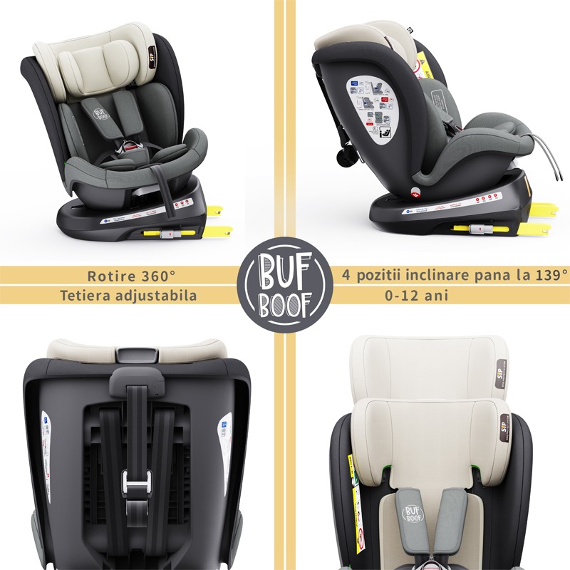 Scaun Auto Buf Boof Tweety Plus Rotativ 360° Isofix - imagine 2