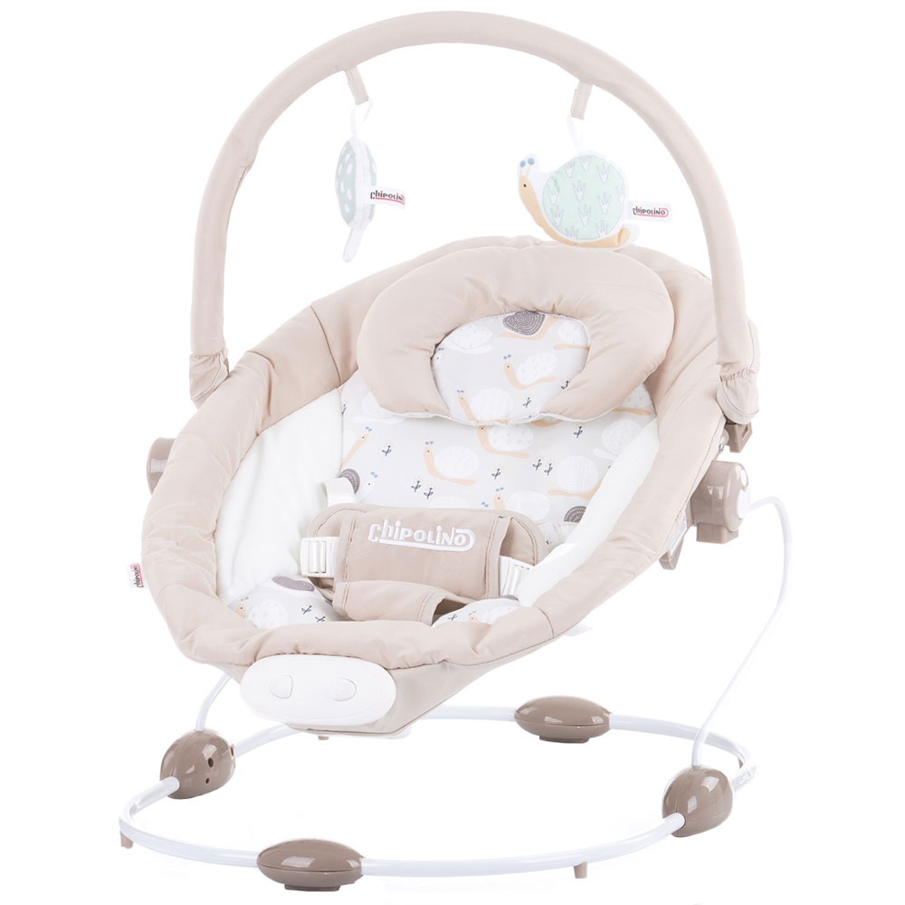 Scaunel balansoar Chipolino Siesta Beige cu vibratii