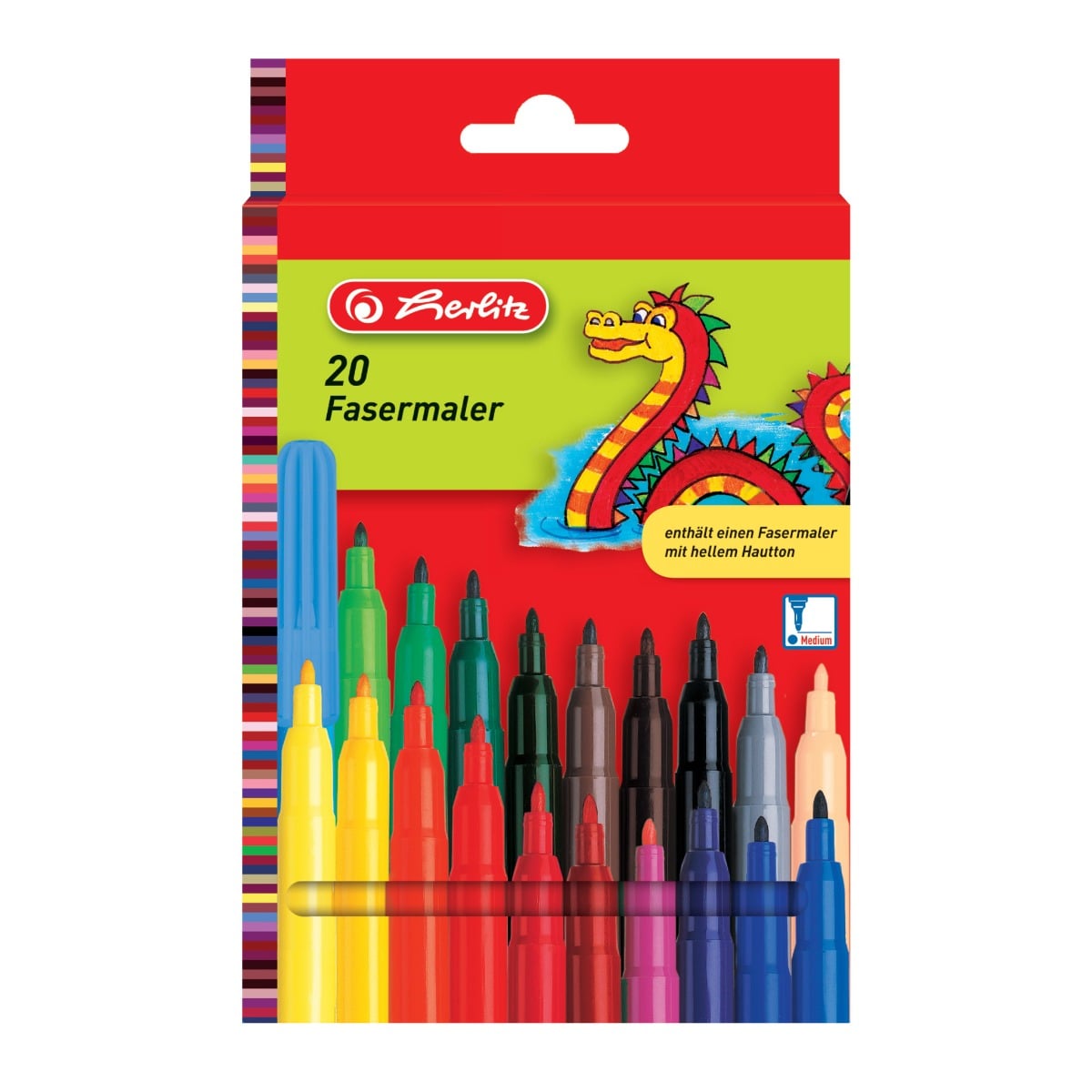 Set 20 Carioci Herlitz, Green Line, 2 mm