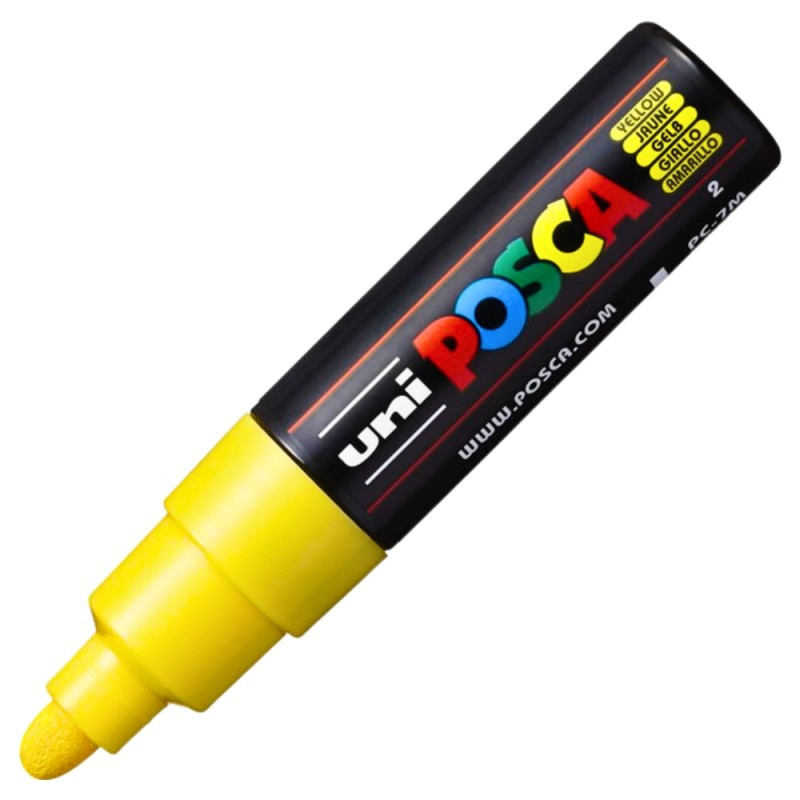 Marker Posca PC-7M, Varf Rotund 5mm, Galben