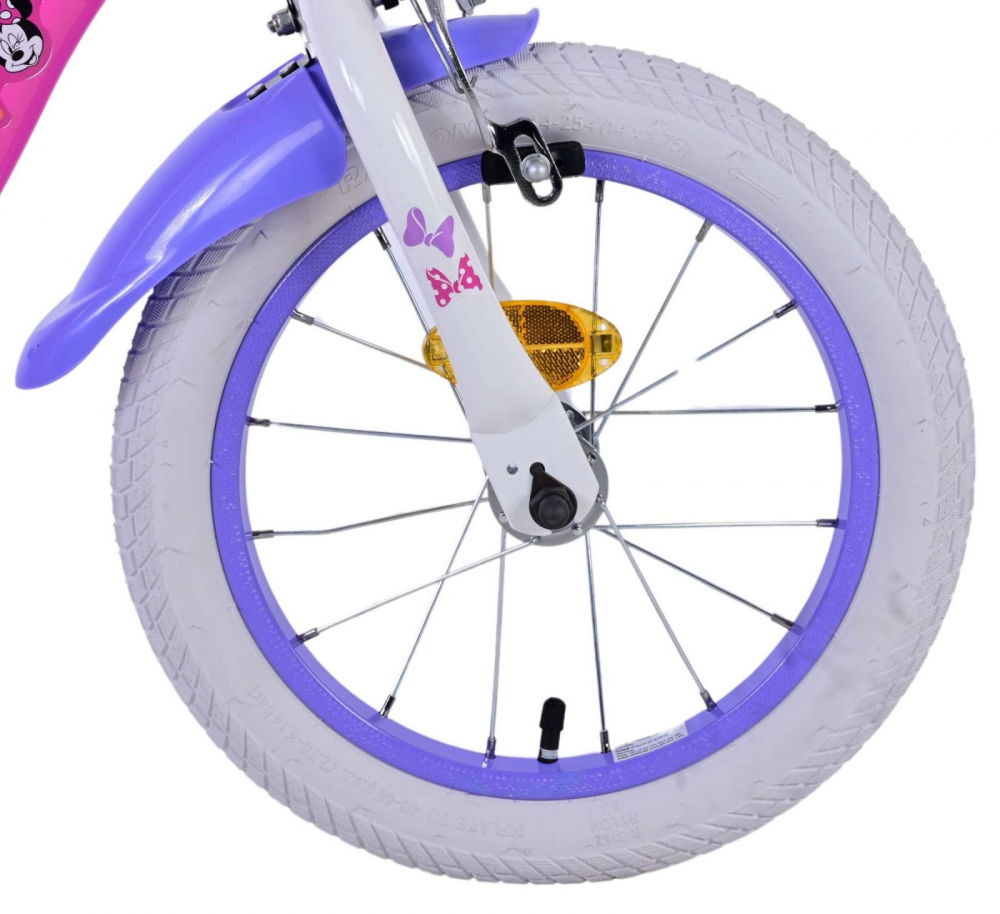Bicicleta EL Minnie Mouse 14" | Scaun și Ghidon Reglabil - imagine 3