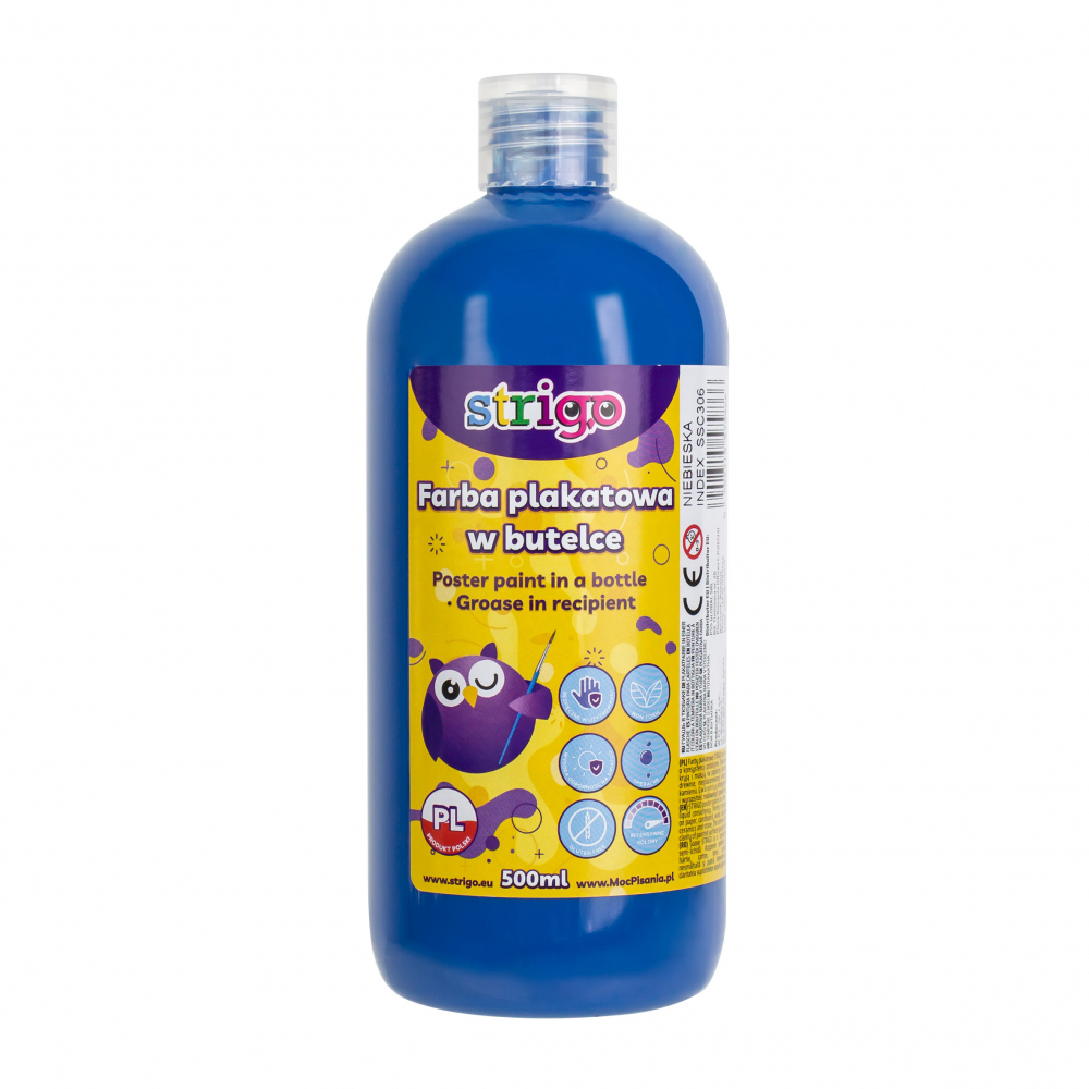 Guașă Strigo Albastru 500 ml - Culoare Vibrantă