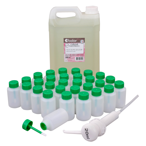 Set Scolar Lipici 5L Ocolor + Pompa + 30 Flacoane