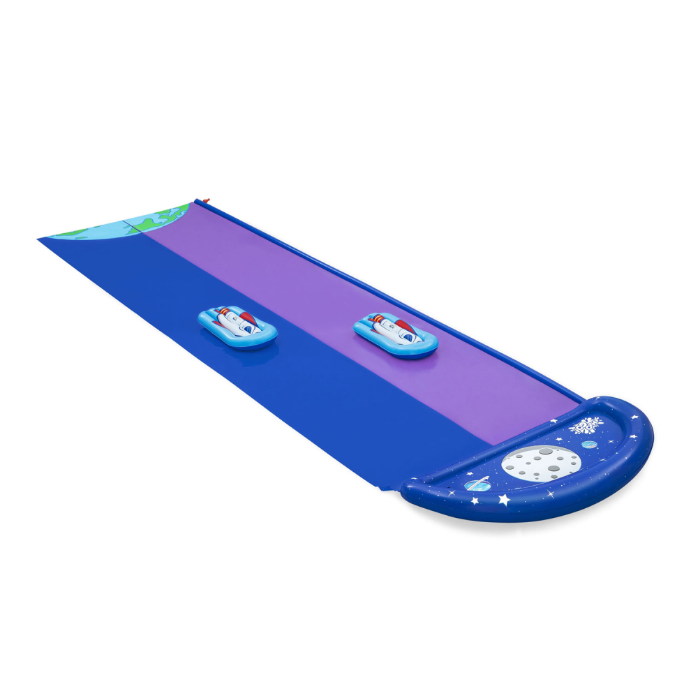 Tobogan Apa Bestway 2 Piste, 488 cm, Fun Aqua - imagine 6