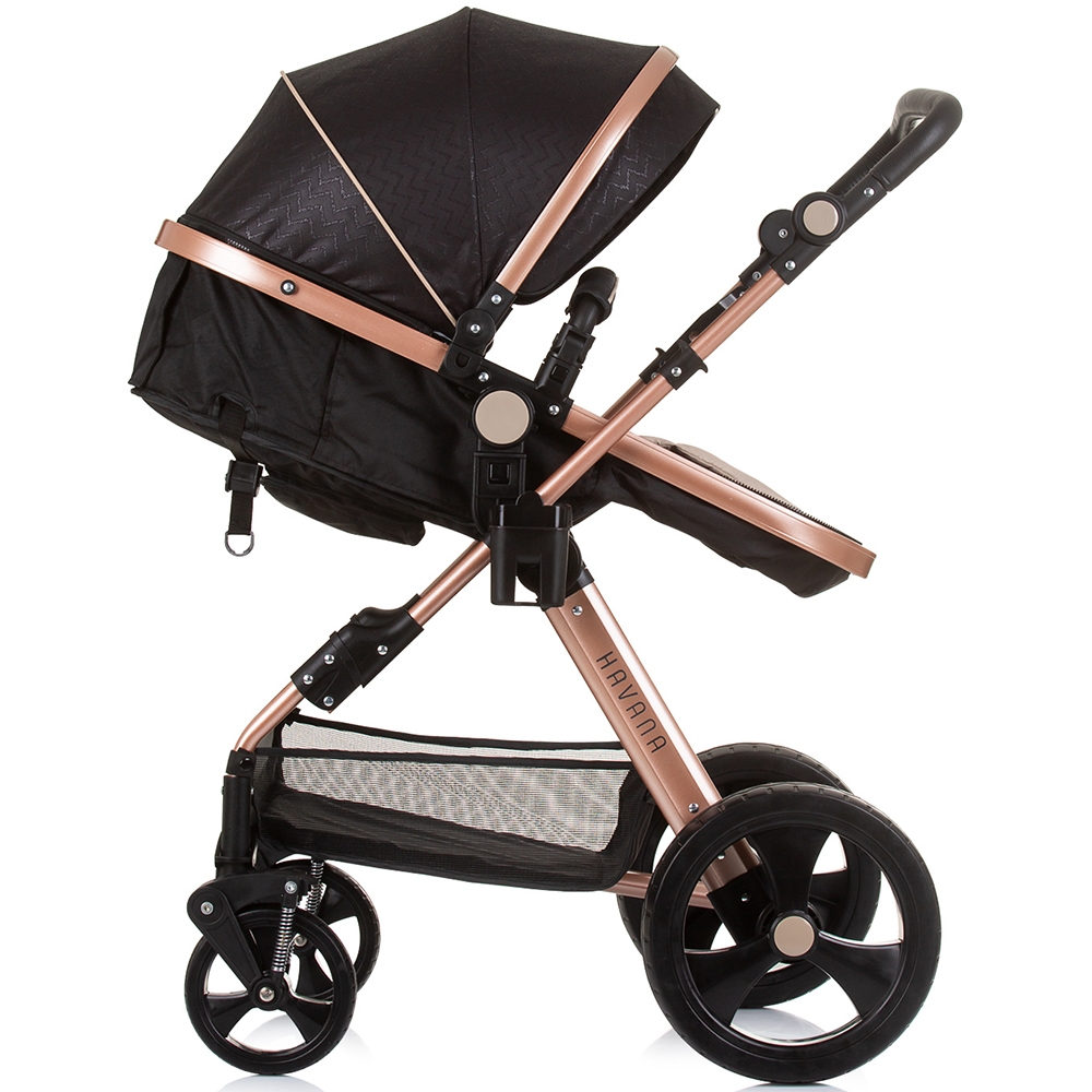 Carucior Chipolino Havana 2 in 1 Obsidian Gold - imagine 9