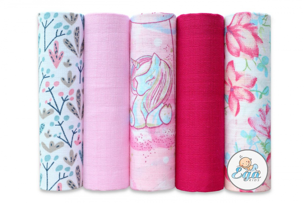 Egakids Set 5 Scutece Muselina Unicorn