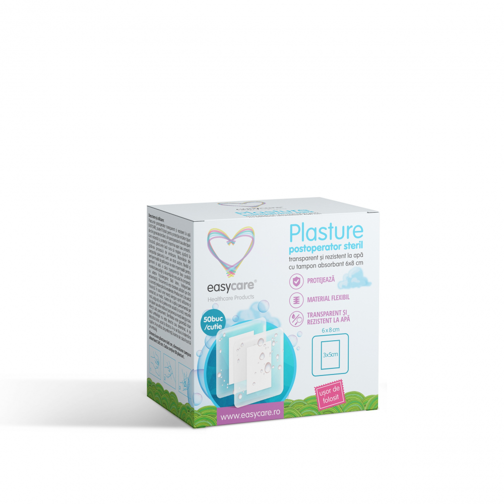 Plasture Easycare 6x8cm Transparent Waterproof