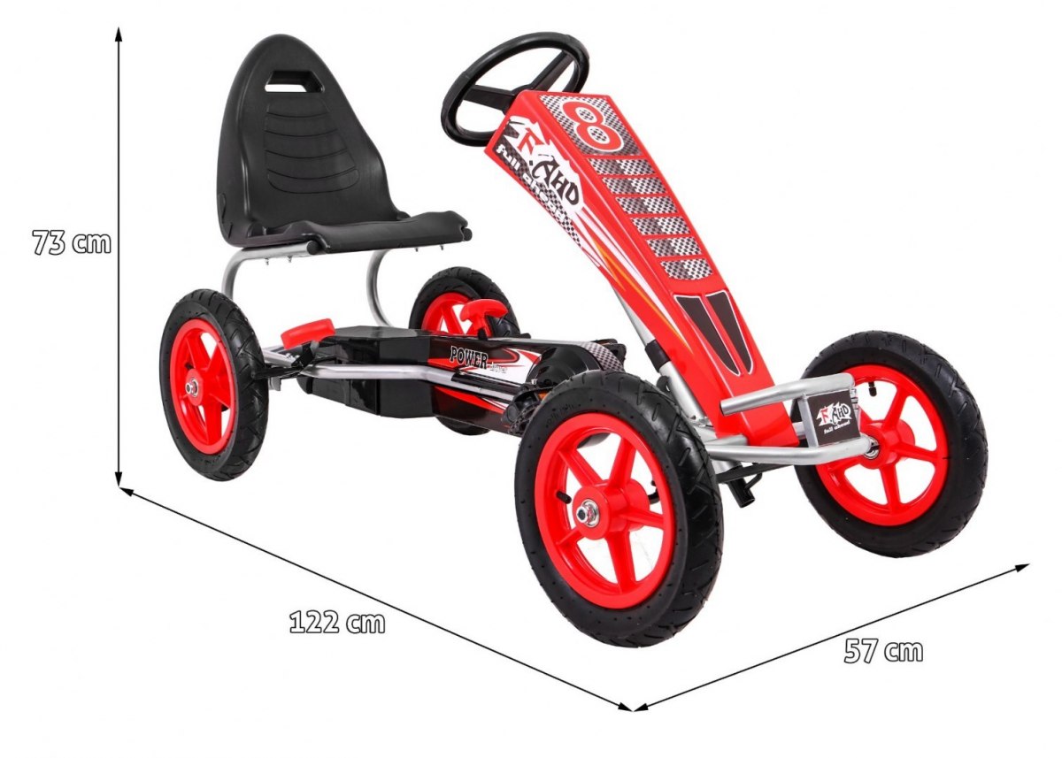 Kart cu Pedale FULL Ahead AIR Rosu | Autokids.ro - imagine 4