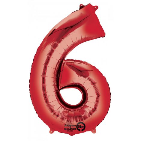 Balon Super Shape Roșu 6 Amscan - Decoră Petrecerea