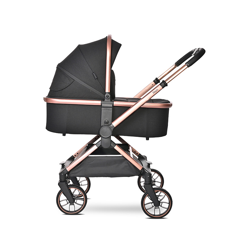 Carucior 3in1 Lorelli Reya - Sistem Complet Negru - imagine 2