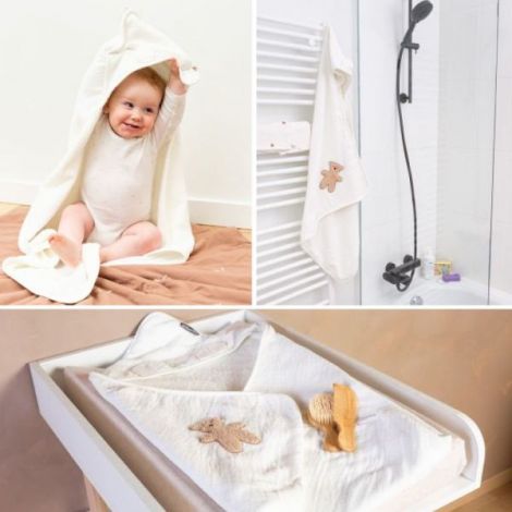Prosop baie Childhome cu glugă moale - imagine 4