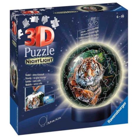 Ravensburger Puzzle 3D Tigru Luminos 72 Piese - imagine 2