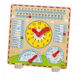 Calendar cu ceas Goki, Jucarie educativa din lemn