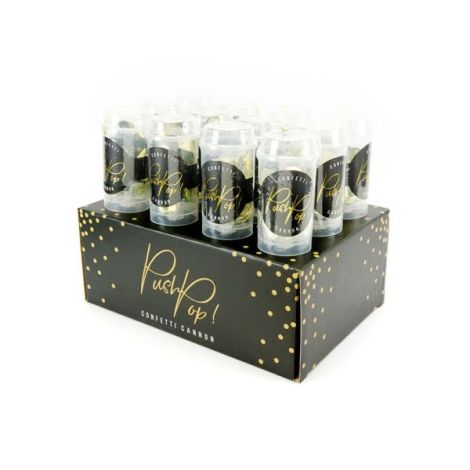 Confetti Push Pop Auriu Party Deco - imagine 3