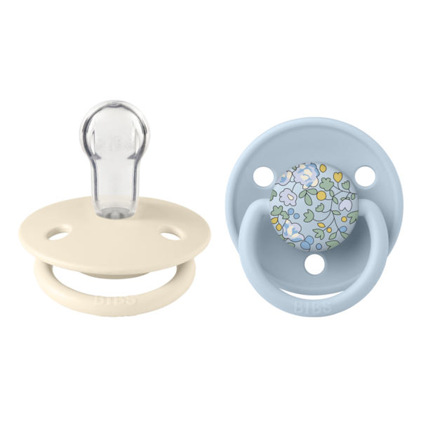 Set 2 Suzete Bibs x Liberty Eloise, Silicon, Baby Blue/Ivory - imagine 4