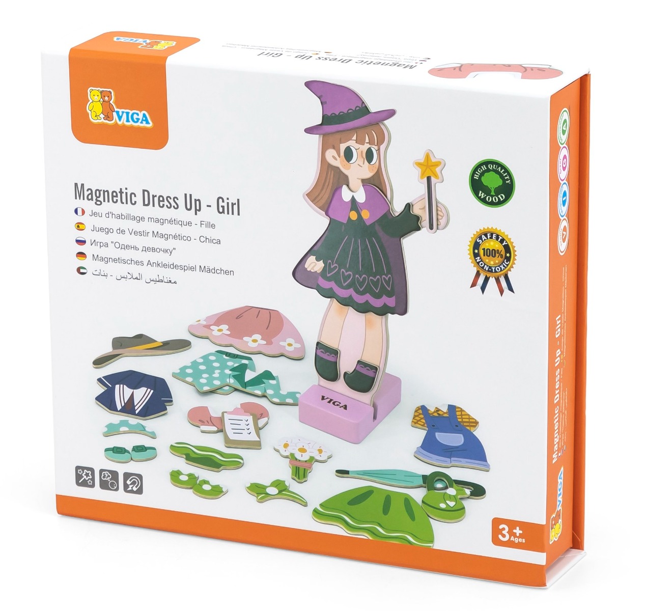 Set Magnetic Vestimentație Viga, Jucărie Educativă Lemn
