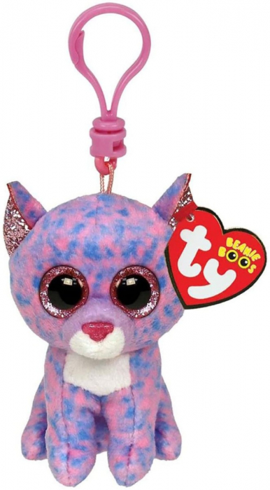 Breloc Ty Pisica Lavanda 8.5cm - Accesoriu Adorabil