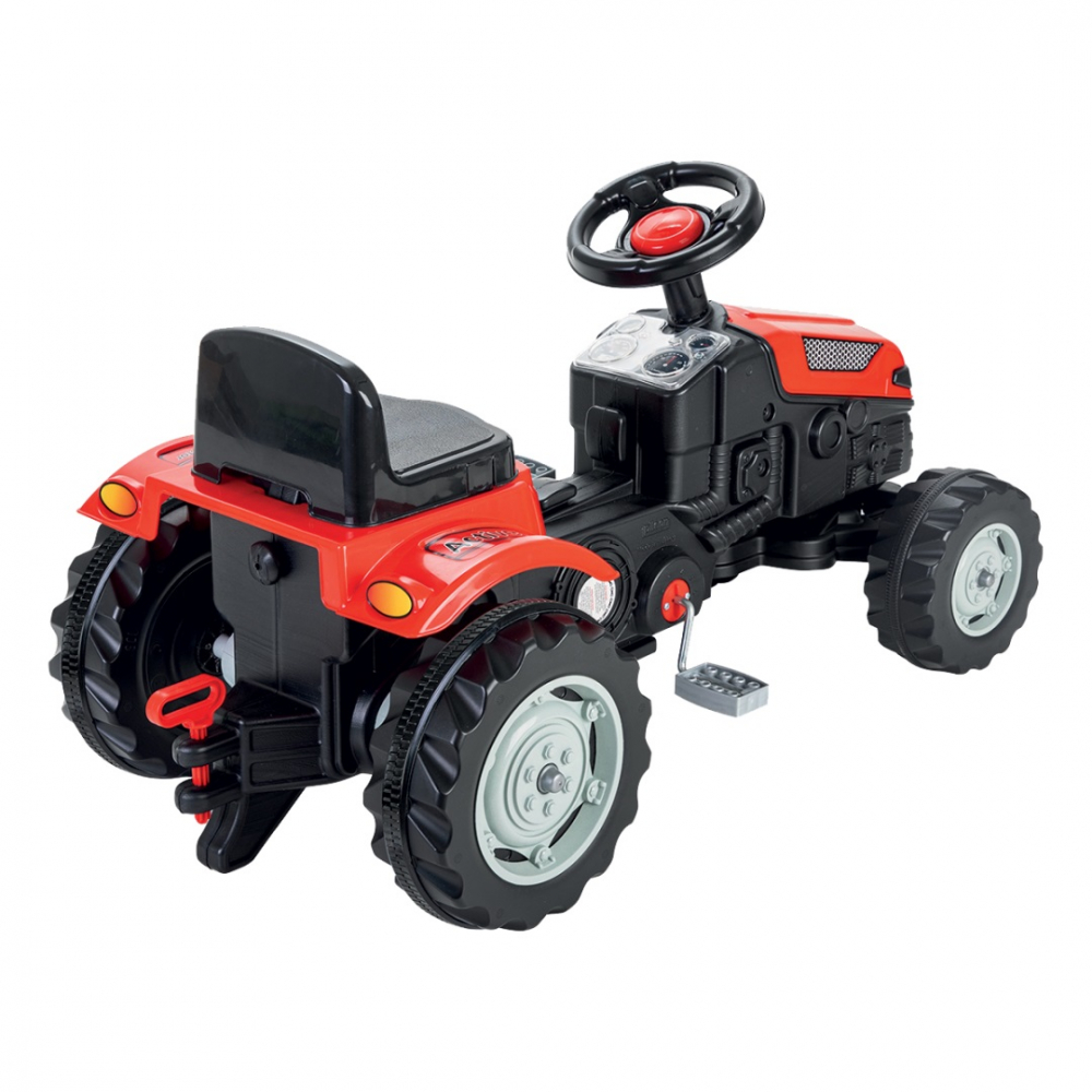 Tractor Pedale Pilsan Active Red, Scaun Reglabil - imagine 7