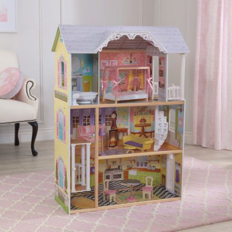 Casuta din lemn pentru papusi Kidkraft Kaylee, 3 etaje - imagine 4
