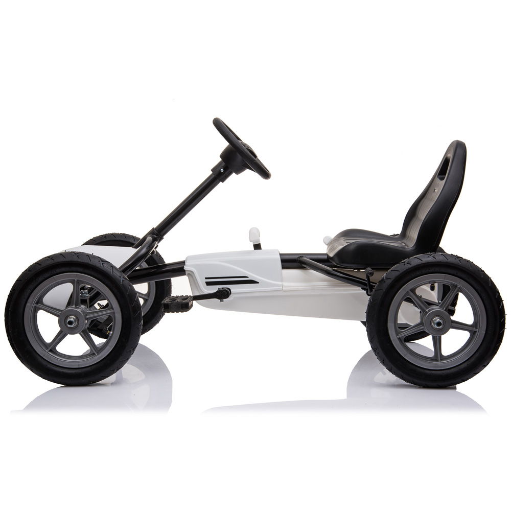 Kart cu Pedale Corssa Kidscare Alb, Roti Gonflabile
