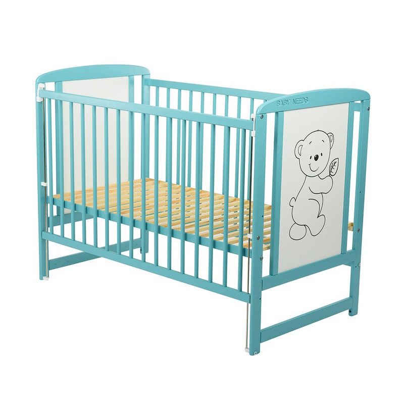 Patut Timmi BabyNeeds, Lemn, Laterala Culisanta, Mint - imagine 2