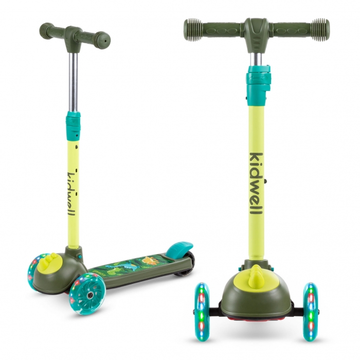 Trotineta Kidwell Dinosaur LED, Ghidon Reglabil - imagine 7