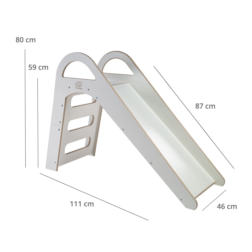 Tobogan MeowBaby Scandi Slider, Alb, Montessori