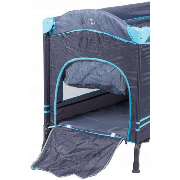 Pătuț pliabil Ecotoys cu 2 nivele, Bleumarin - imagine 4