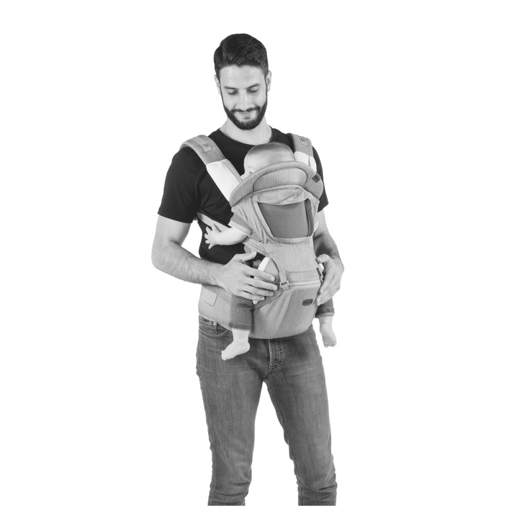 Marsupiu Chicco Hip Seat Denim, Ergonomic, 0 luni+ - imagine 6