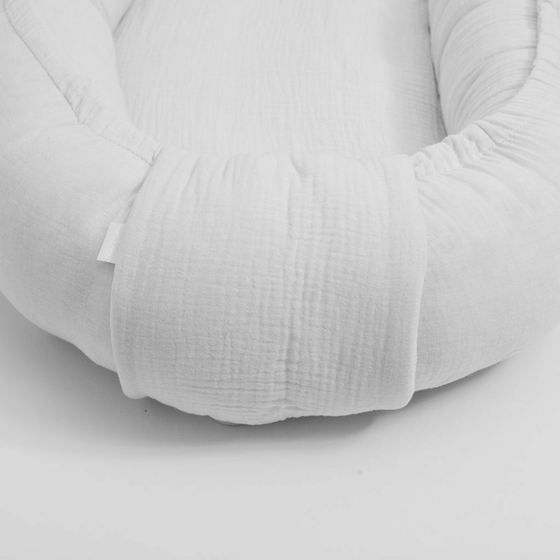 Cosulet Bebelus New Baby Muselina, 80x50 cm, Alb - imagine 3
