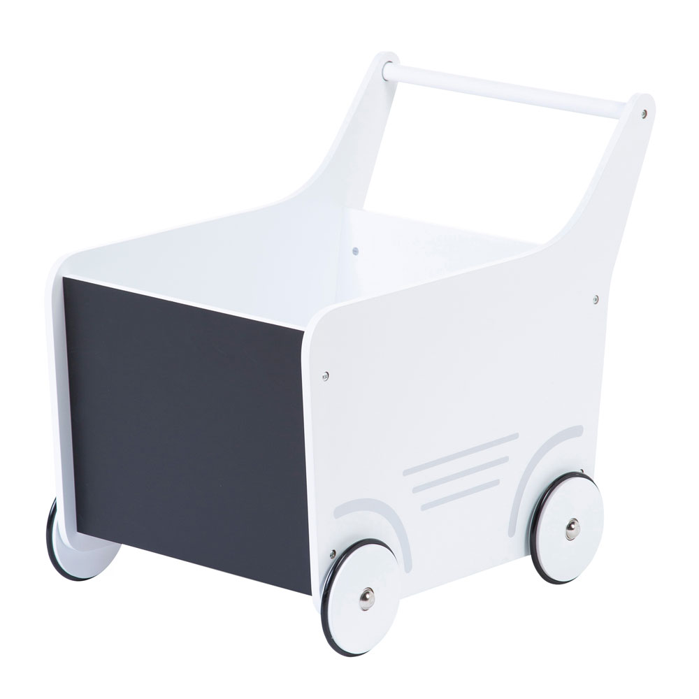 Carucior Childhome Lemn Alb cu Tabla de Scris - imagine 3