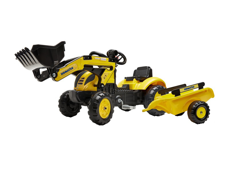 Tractor Komatsu cu remorca Falk 2076M