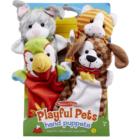 Set 4 Păpuși de Mână Animale Melissa & Doug