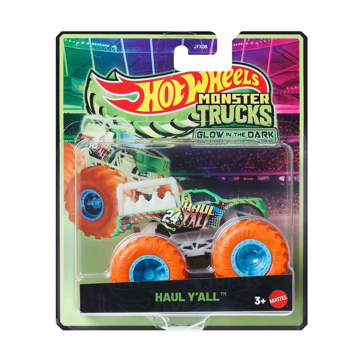 Hot Wheels Monster Truck Haul Y' All Glow