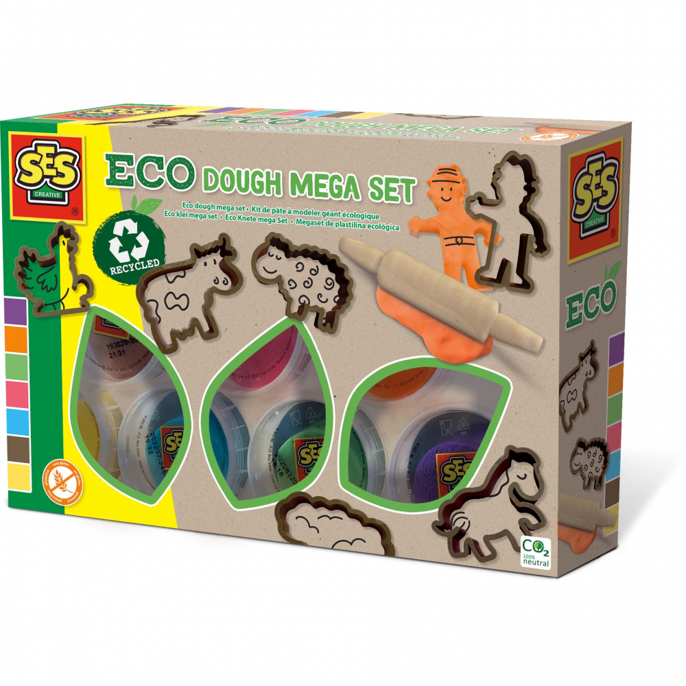 Set Plastilina Eco Ses Creative cu Unelte Lemn