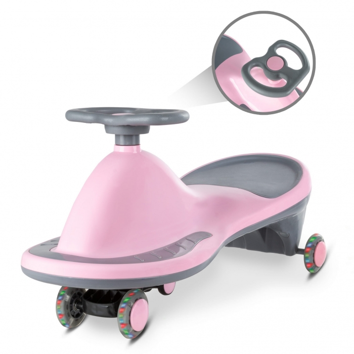 Kidwell PlasmaCar Rollo Roz cu Roti LED | 100kg - imagine 6