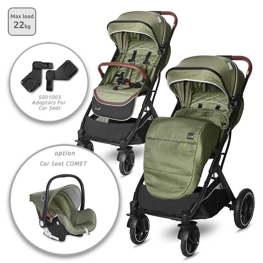 Carucior Lorelli Storm Aluminiu, Loden Green, Pana la 22 kg
