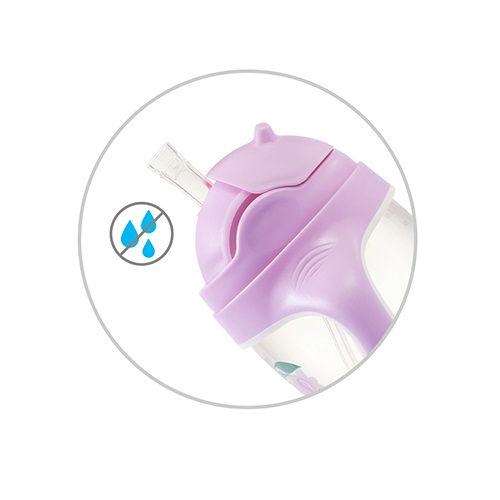 Cana cu pai Babyono, 240 ml, Mov - imagine 4