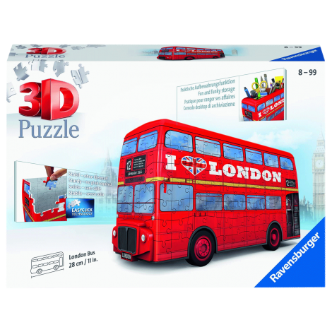Puzzle 3D Autobuz Londra Ravensburger - fără lipici
