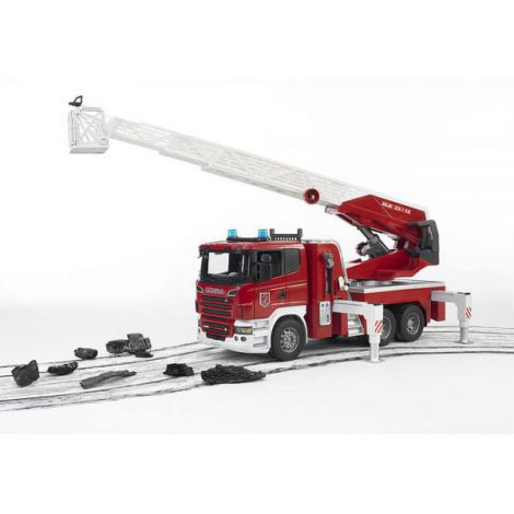 Camion Pompieri Scania Bruder cu Scara și Apă