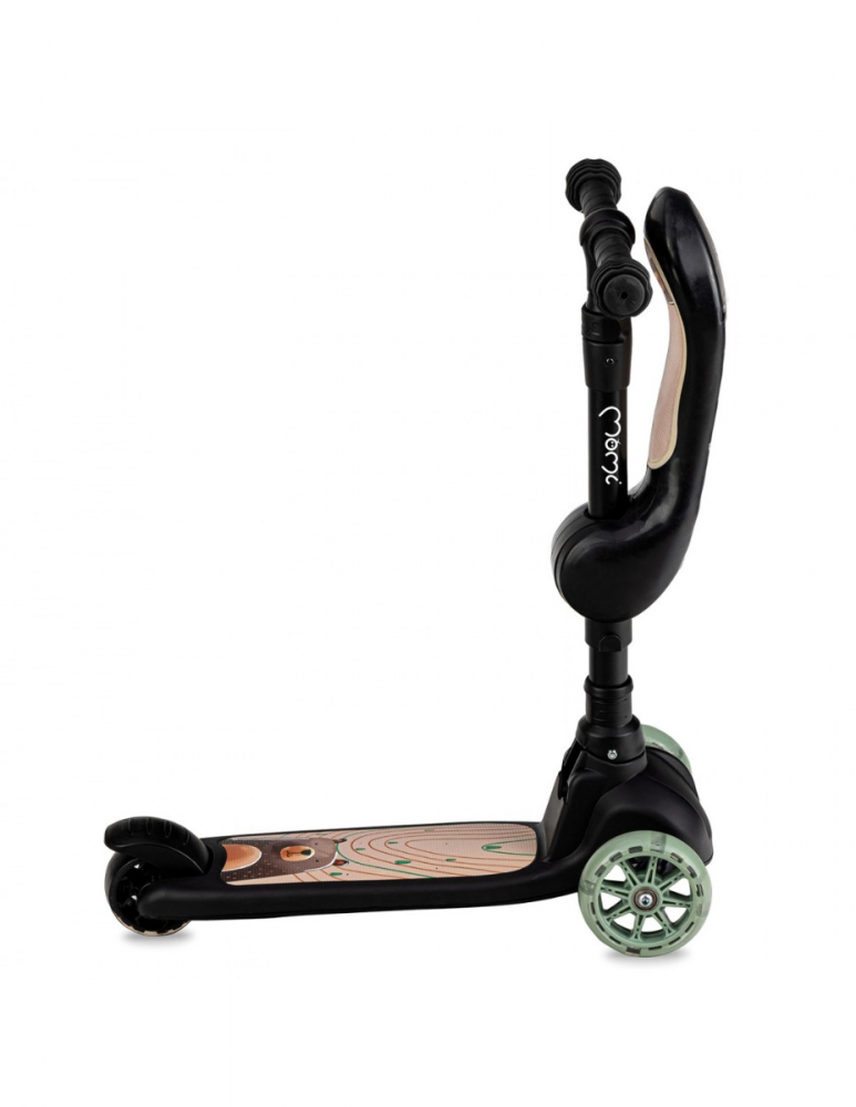 Trotineta 2in1 MoMi Kiuru Black, Pliabilă, 3 Ani+ - imagine 2