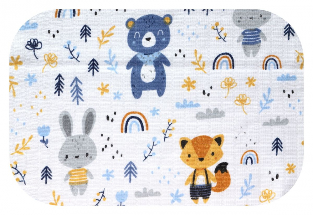 Scutec Muselina Egakids Bear Rainbow, 70x80 cm - imagine 2