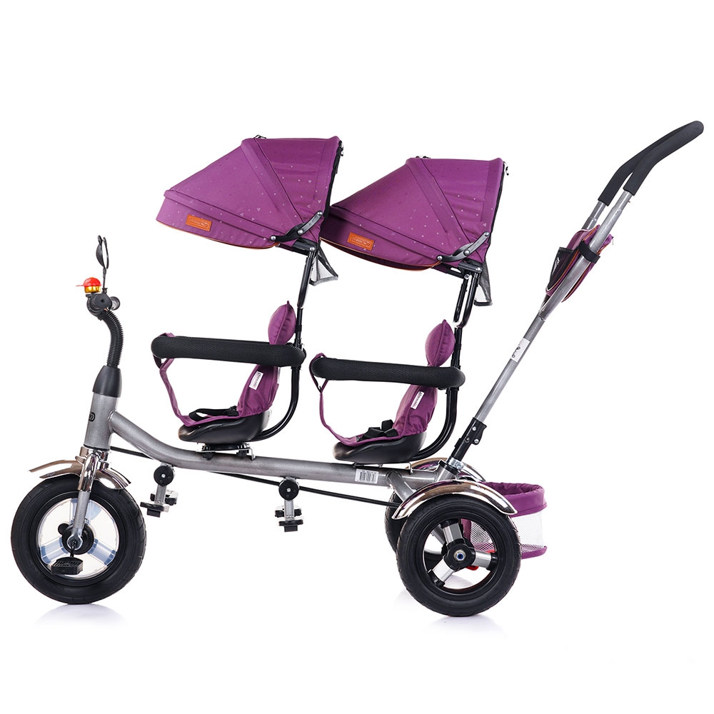 Tricicleta Chipolino 2Play Lilac pentru Gemeni