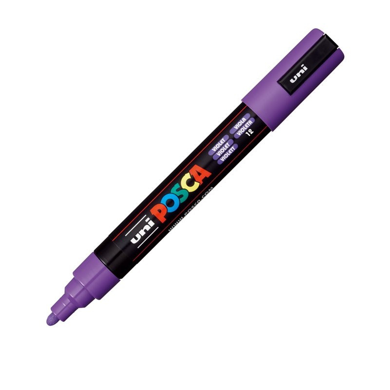 Marker Posca PC-5M Violet, Vârf Mediu 1.8-2.5mm
