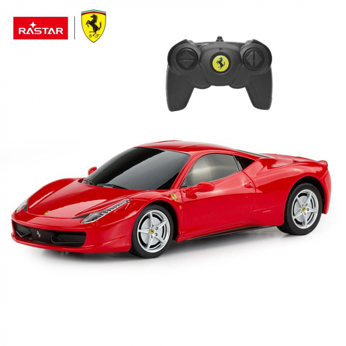 Masina Ferrari 458 cu Telecomanda Rastar 1:24