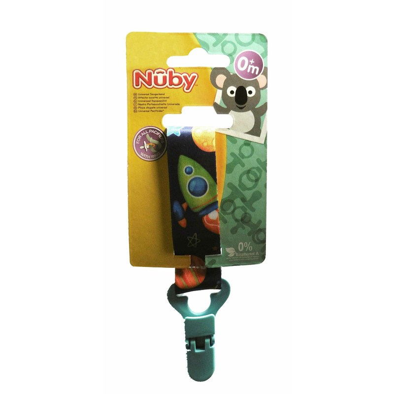 Lanț Suzetă Nuby Textil Flamingo, Fără BPA