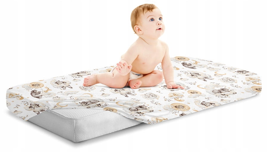 Cearceaf Copii Bumbac 100% BabyMam Sleepy Bears - imagine 2