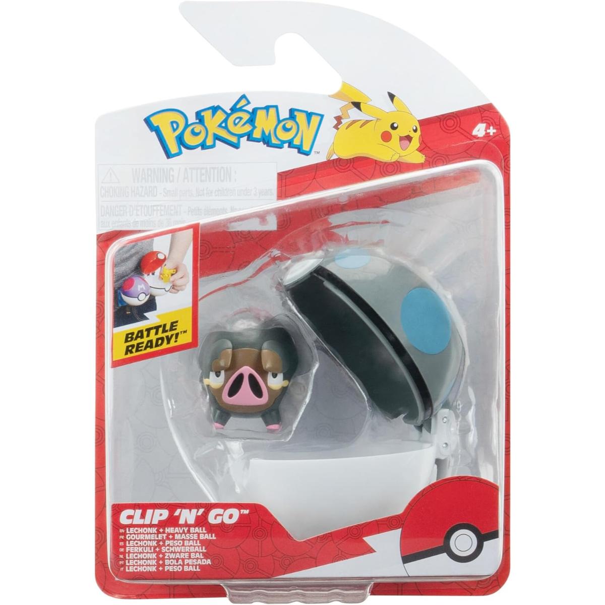 Pokemon Clip N Go: Figurina Lechonk & Heavy Ball
